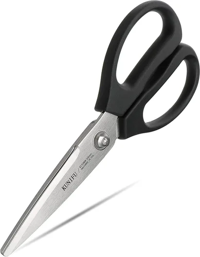 Vista 2 de KUNIFU Juego de tijeras de cocina y cuchillos para pan dentados múltiples