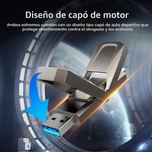 Vista 7 de Netac Unidad de estado sólido USB externa portátil de 128 GB tipo c y USB 3.2 interfaz dual, protección de seguridad de hasta 400 MB/s