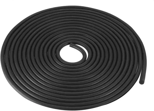 Vista 15 de uxcell Tira de goma de espuma de sellado de 0.118 in de diámetro 16.4 ft de largo, color negro