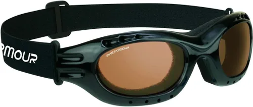 Vista 7 de Bikershades Gafas de Seguridad para Motocicleta para Hombre y Mujer. Lentes Polarizadas, Humo, Azul Espejado u Naranja, Lentes Amarillos