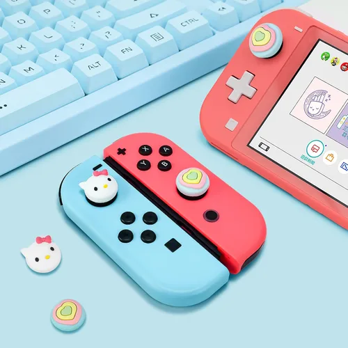 Vista 5 de DLseego Thumb Grip Caps Compatible with SwitchLiteOLED, Cute Joystick Caps Soft Silicone Protective Stick Cover 3D Analog 4PCS Grip Buttons for Joy