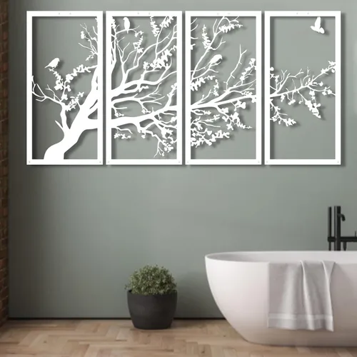 Vista 7 de Decoración de pared de metal, arte de pared del árbol de la vida, arte de pared de árbol de metal, letrero de árbol, decoración de pared de metal