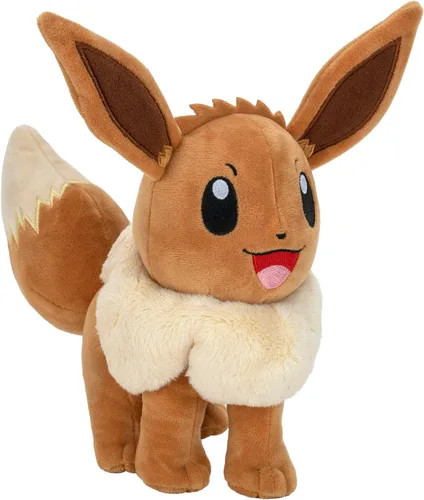 Vista 2 de Pokémon Peluche Eevee de 8 pulgadas, detalles auténticos, juguetes para niños