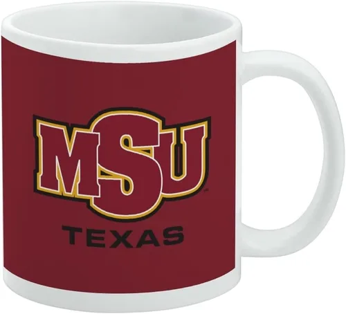 Vista 514 de Taza de cerámica con el logotipo principal de la Universidad Rider, taza de regalo novedosa para café, té y bebidas calientes, 11oz, blanca