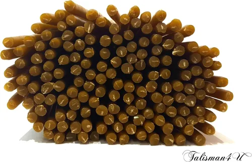 Vista 8 de TALISMAN4U 50 velas cónicas de cera de abejas para iglesia Tierra Santa