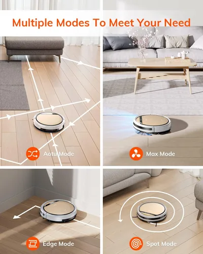 Vista 9 de ILIFE V5s Plus - Robot aspirador y trapeador combinado con Wi-Fi/App/Alexa, aspiradora robótica automática de carga automática, delgada