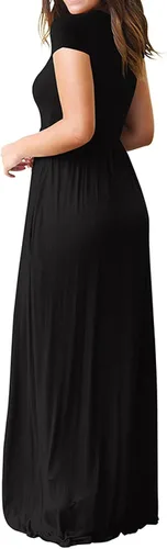 Vista 3 de FQZWONG Vestidos para mujer 2023 para fiesta, sexy, vestido maxi de graduación, talla grande, casual, vacaciones, bohemio, vestidos largos