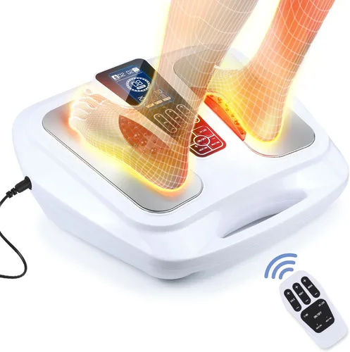 Vista 7 de OSITO Estimulador de circulación de pies con calor, apto para FSA o HSA, masajeador de pies EMS para neuropatía, alivio del dolor, masajeador