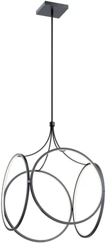 Vista 5 de Kichler Lighting Ciri - Colgante LED pequeño (19,75 pulgadas), color negro