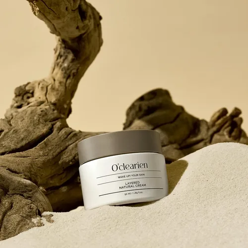 Vista 2 de [O'CLEARIEN] Crema facial hidratante para pieles sensibles, antienvejecimiento, calmante y nutritiva con ácido hialurónico, sin parabenos, 1.69