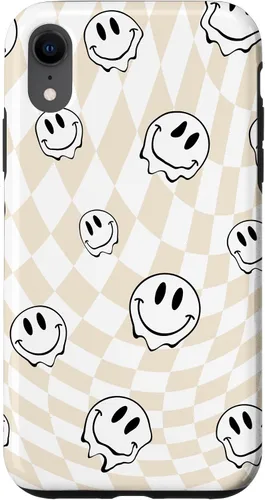 Vista 25 de Retro Swirl - Carcasa para iPhone 17, diseño de cara sonriente feliz