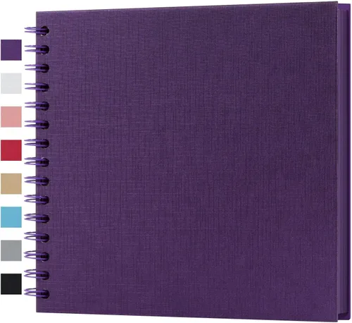 Vista 53 de potricher Álbum de Recortes DIY de 7 x 7 Pulgadas, 40 Páginas, Tapa Dura, Papel Kraft, Álbumes de Fotos para Recortes, Libro de Recuerdos para Bodas