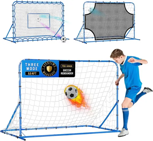Vista 16 de Soccer Baseball Rebounder Soccer Goal Net, Volleyball Rebound Pitchback Net