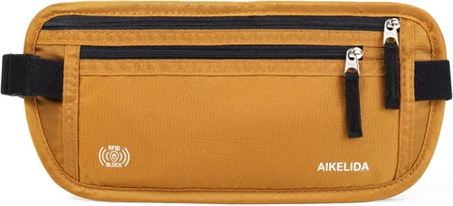Vista 16 de Cinturón de dinero para pasaporte para mujeres y hombres - Cartera de viaje Negro