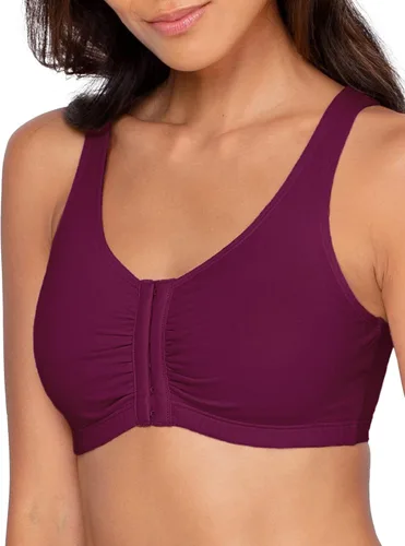 Vista 5 de Fruit of the Loom Brasier deportivo reforzado para mujer, de cierre frontal