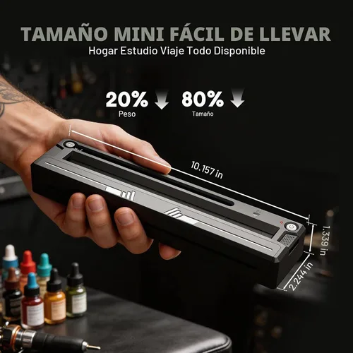 Vista 3 de Nueva impresora de plantillas de tatuajes, kit térmico inalámbrico Bluetooth con 10 papeles de transferencia, se adapta a papel térmico