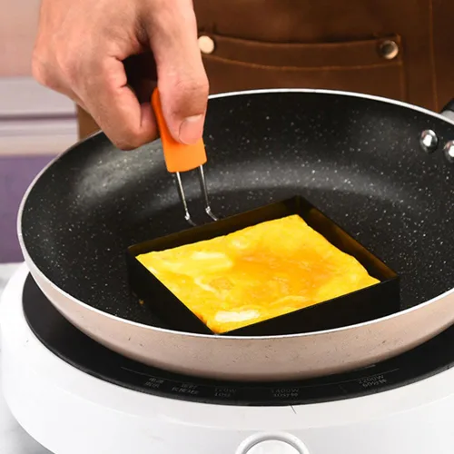 Vista 5 de 3.9 in 1/2 Pcs Egg Ring Non-stick Egg Cooker Ring Stainless Steel Heat