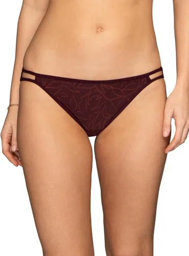 Vista 111 de Vanity Fair Bragas de bikini con tira para mujer, Illumination, con elástico sedoso y ribete de satén Paquete de 3 Negro (Midnight Black)
