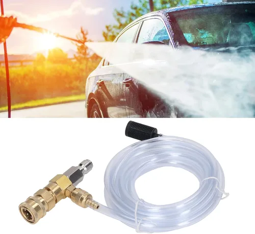 Vista 6 de VBESTLIFE Kit de inyector químico para lavadora de alta presión, dispensador de jabón de 5000 PSI con una boquilla de ángulo de pulverización de 1/4