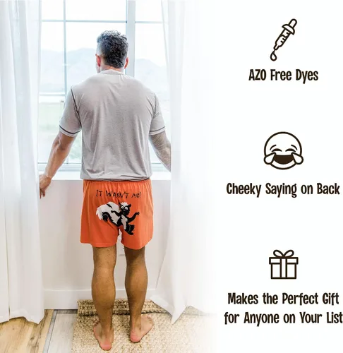 Vista 6 de Lazy One - Bóxeres cortos con estampas de animales divertidos, ropa interior novedosa y divertida con diseños de animales para regalar en broma a