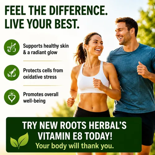 Vista 9 de NEW ROOTS HERBAL Cápsulas de vitamina E (400 UI), suplemento de vitamina E8 con los 8 tocoferoles y tocotrienoles para mujeres y hombres