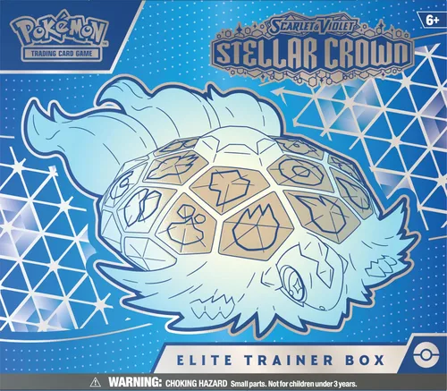 Vista 2 de Pokemon TCG: Caja de Entrenador Élite Corona Estelar Escarlata y Violeta