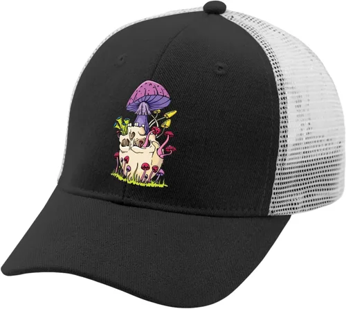 Vista 2 de devor Baseball Caps Human Skull and Mushroom Baseball Caps, Graphic Baseball Caps for Men