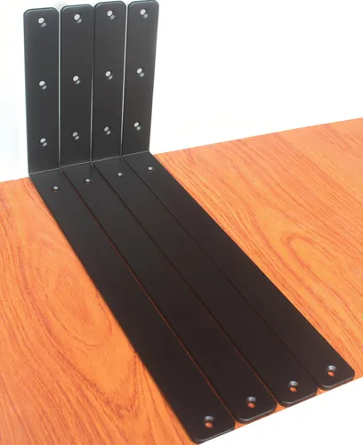 Vista 62 de Paquete de 2 soportes de estante en L de 6 pulgadas de largo x 4 pulgadas de alto x 1.5 pulgadas de ancho, 5 mm de grosor, soportes de estante