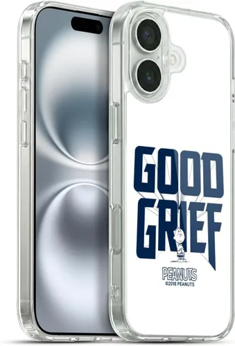 Vista 105 de Head Case Designs Funda de gel con licencia oficial de Peanuts Charlie Brown Good Grief Rock Tees [protección de grado militar] compatible con Apple