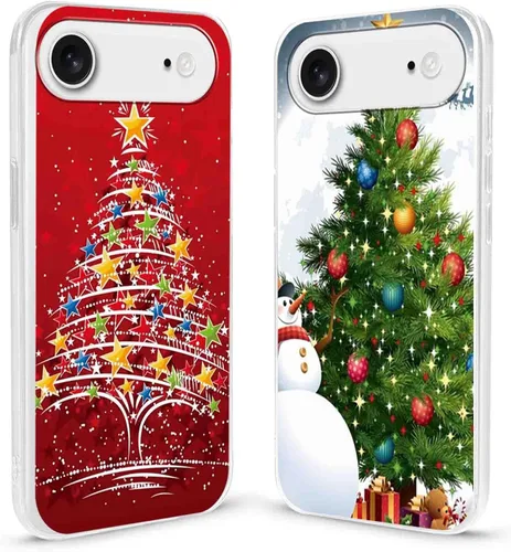 Vista 16 de Paquete de 2 fundas transparentes de Navidad para iPhone 7/8/SE 2020 / SE 2022 de 4.7 pulgadas, árboles de Navidad, resistentes al amarilleo