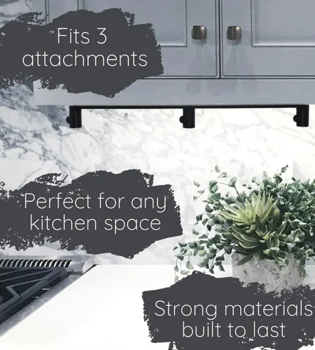 Vista 3 de Soporte organizador de mezclador de perfil delgado Compatible con todos los accesorios de mezclador de cocina Ahorro de espacio para gabinetes