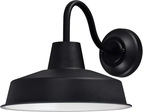 Vista 3 de Westinghouse 6204700 Academy - Accesorio de pared LED para exteriores, acabado negro texturizado con jaula cromada