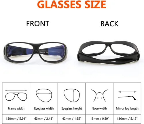 Vista 6 de JILERWEAR Gafas de seguridad láser de CO2 - Gafas reflectantes de 10600 nm