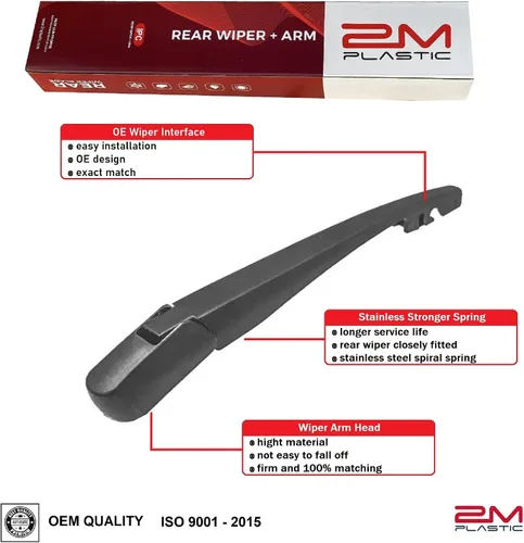 Vista 2 de Reemplazo de estilo OEM de fábrica de limpiaparabrisas trasero para Mitsubishi OUTLANDER 2007-2020 PATHFINDER 2005-2012
