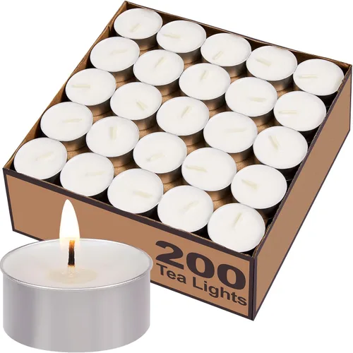Vista 12 de Velas de Té a Granel - Paquete de 300, Más de 4.5 Horas de Combustión Completa, Velas de Té Sin Aroma, Sin Humo, Llama Brillante, Velas de Té