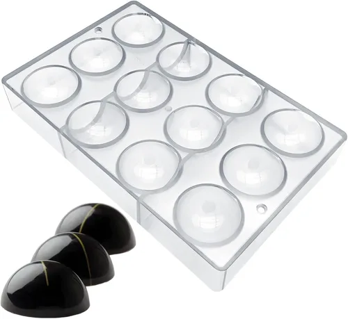 Vista 10 de Molde de policarbonato para esferas de chocolate de 2.7 cm, molde pequeño para caramelos redondos (xs 1.06 pulgadas)