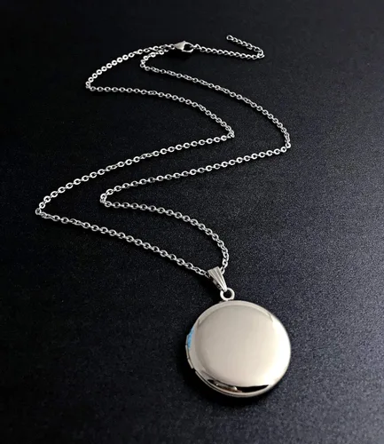 Vista 6 de Collar redondo con medallón que sostiene imágenes de forma de corazón medallones en forma de círculo regalo para joyas de niña Esmalte