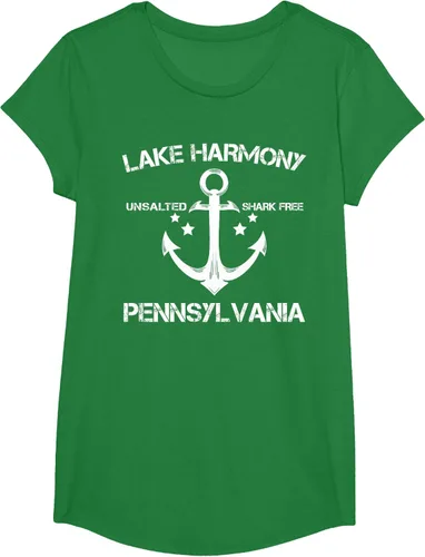 Vista 48 de Playera divertida de Lago Harmony Pennsylvania para acampada o pesca Negro