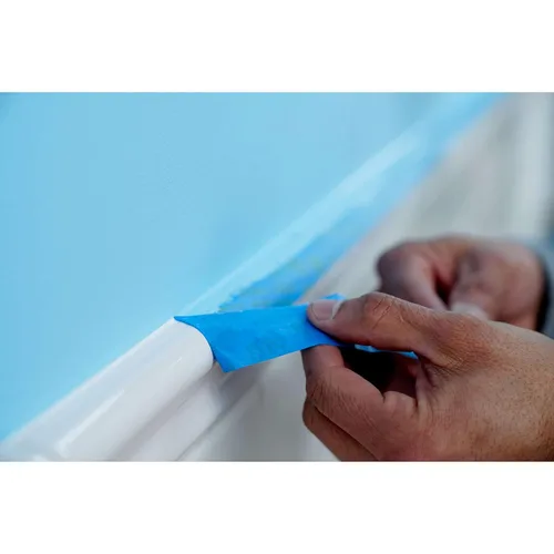 Vista 12 de Scotch Blue Sharp Lines - Cinta de pintura multisuperficie, 1.41 pulgadas x 60 yardas, 3 rollos, cinta de pintura azul que protege superficies y se