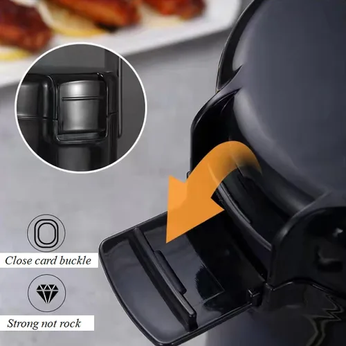 Vista 8 de Lonchera apilable de acero inoxidable de 3 niveles, botella aislada al vacío de acero inoxidable a prueba de fugas, adecuada para llevar alimentos a