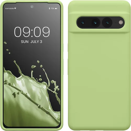 Vista 90 de kwmobile Funda compatible con Google Pixel 7 Pro - Funda de silicona TPU con acabado suave - Piedra antigua