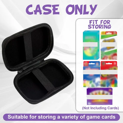 Vista 7 de Travel Card Games Case Compatible with Card Games Set, Hard EVA Playing Card Case for UNO & Phase 10 (Not Including Cards) (Black)