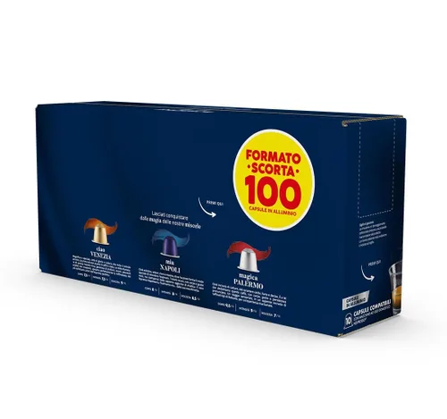 Vista 15 de Caffè Borbone Cápsulas de aluminio 100% arábica compatibles con máquinas originales Nespresso, tostado medio, 100