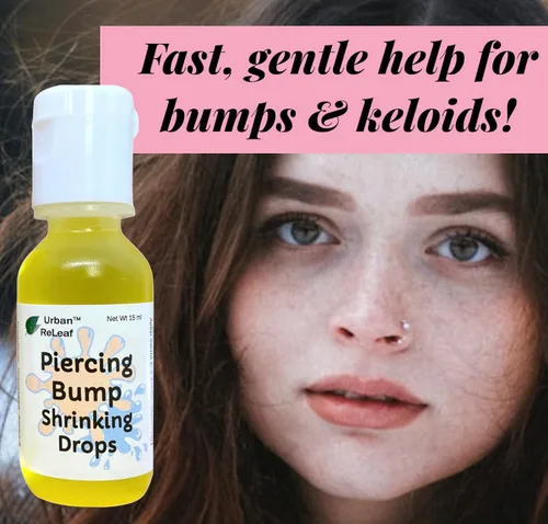 Vista 6 de Set Urban ReLeaf Piercing Bump Shrinking Drops & Piercing Relief Solution ! Cuidado posterior suave y eficaz. Ayuda rápida para piercings irritados