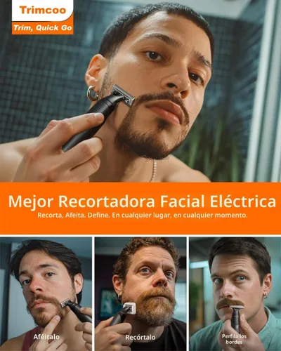Vista 2 de [2026 - Recortadora de pelo para barba y cuerpo mejorada para hombres [todo en uno] Carga rápida USB-C, afeitadora eléctrica sin dolor para ingle