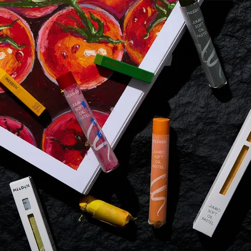 Vista 7 de MEEDEN Jumbo Soft Oil Pastels: 1.3 fl oz 6 Colores Grandes Artistas Juego