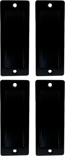 Vista 4 de QCAA Tirador rectangular de zinc fundido a presión, 1-5/8"x4-1/2, níquel satinado, paquete de 2, fabricado en Taiwán