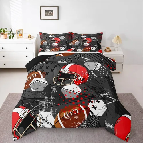 Vista 56 de Juego de ropa de cama de baloncesto para niños y adolescentes, juego de edredón deportivo para niños, tamaño matrimonial, suave, ligero, decoración