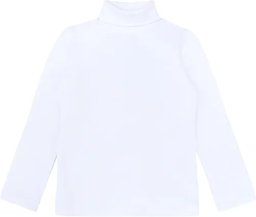 Vista 3 de Lilax Camiseta básica de algodón de cuello alto y manga larga para niñas