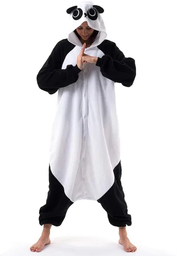 Vista 2 de Beauty Shine Pijama unisex de dibujos animados para adultos, disfraz de Halloween, Navidad, pijamas de felpa para cosplay